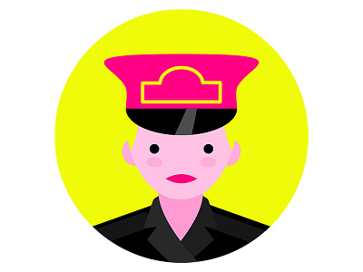 Officer Reese - Back to the Future portrait back to the future bttf cop digital girl illustration neon police officer portrait vector