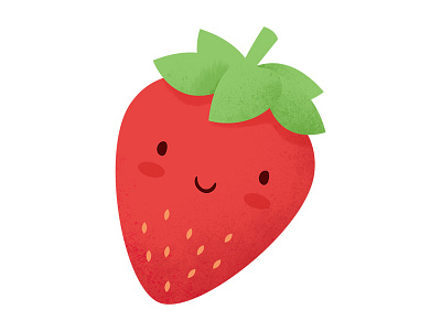 Thank you berry much! berry cute food foodie fruit illustration kawaii strawberry