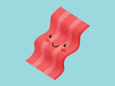 Don't go bacon my heart bacon card character cute food illustration kawaii pun puns stationery textures vector