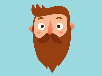 You're a Beardo beard character cute illustration vector