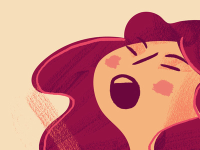 Shout - detail exhibition artwork women yell shout texture illustration textures woman art