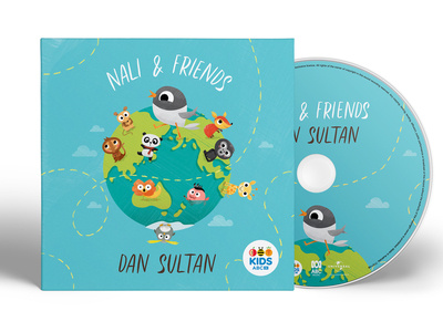 Dan Sultan - Nali & Friends Album character design armadillo giraffe penguin panda birds animals cd cover packaging package design animals illustrated album artwork music album cover vector character cute illustration