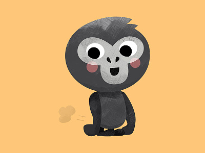 Bwindi the Gorilla animal animal art character character design cute digital gorilla gorillas illustration monkey texture textures vector