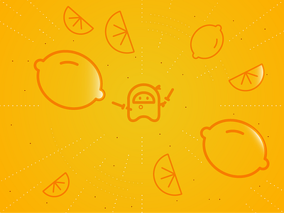 Lemon ninja! flat food icons illustration lemon lemon outline icon lime minimal motion ninja icon outline yellow