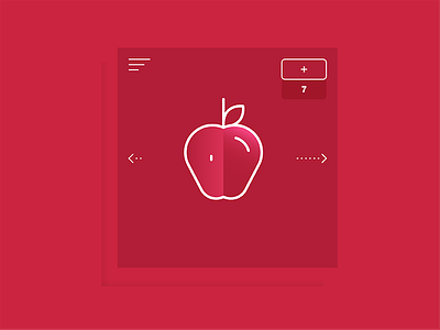 Red apple add to cart apple icon food icons fruit icons illustration item carousel minimal outline apple icon outline icons red subtle ui elements