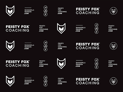 Step and repeat pattern athlete branding bold bold type coaching fox logo icons minimalist sports logo swim bike run tri triathlon typography