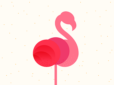 Flamingo days bird flamingo geometric illustration minimalism pink shades time off travel tropical vacation zoo