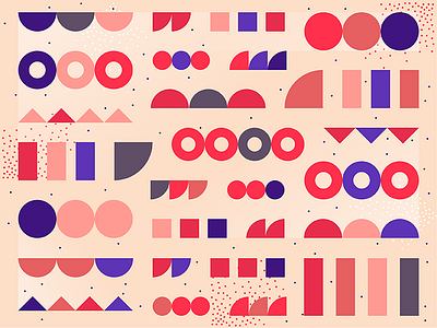 Small circle pattern abstract bold circle pattern flat geometric pattern geometry minimal pattern pink red shape pattern squares