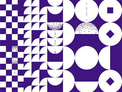 Midnight time pattern abstract checkerboard circle pattern geometric illustration minimalist negative space purple sand clock shape pattern square pattern time