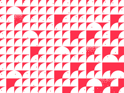 White peaks circles dynamic geometric pattern half circle illustration minimal pattern pattern design red pattern shapes solid triangle
