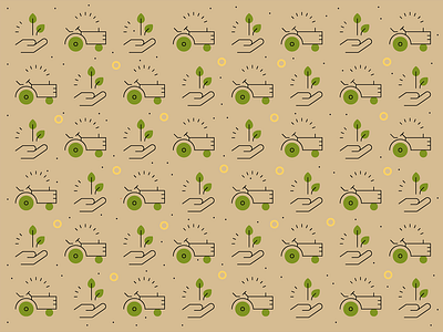 Pattern for locally grown food craft paper direct from farmers farm to table food growing icons food value icons green hand cultivated iconography illustration line icons sand sustainability