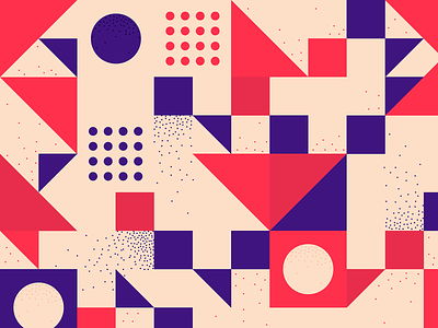 Squares in motion abstract bold dynamic pattern geometric pattern illustration minimal purple red shape pattern small dots square pattern triangle pattern