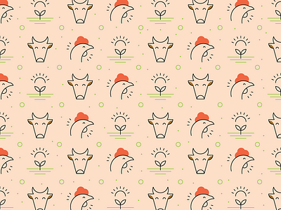 Cruelty-free farming pattern cage free icon farming icons farming pattern food business icons food icons green pattern icon pattern illustration line icons organic icons sustainability icons sustainably farmed icon