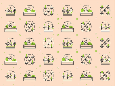 Growing veggies pattern agriculture icons farmers market icons food icons gardening icons green icons growing food icons growing vegetables pattern growing veggies icons line icons outline icons planting icons vegetable crate icon
