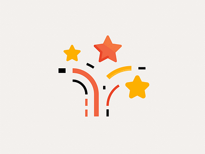 Creativity creative creativity creativity icon fireworks fun illustration joy line icons magic red and yellow shooting stars value icons