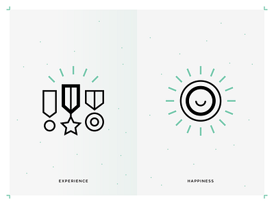 Experience & Happiness icons