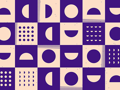 Purple squares abstract checkerboard circles geometric pattern half circles illustration minimal movement pattern purple shape pattern square pattern