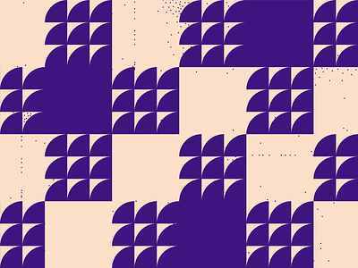 Pattern #18 - Textile abstract dynamic pattern flat geometric pattern illustration minimal motion purple shape pattern small dots square pattern textile pattern