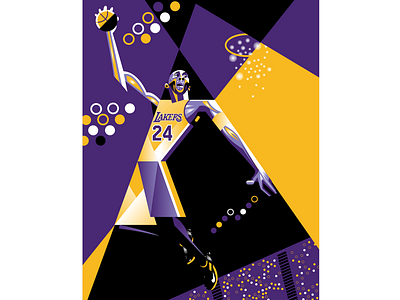 Kobe Bryant basketball digital kobe lakers sports vector