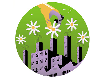 Biden's New Green Deal 2021 conceptual contemporary design editorial green deal illustration illustrator logo politics vector