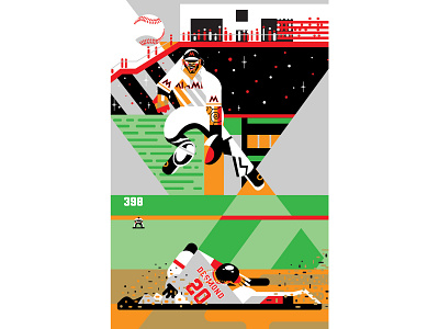 MLB Baseball Opening Day 2022 abstract advertising baseball branding contemporary design editorial illustration illustrator mlb sports vector