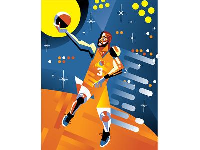Chris Paul Phoenix Suns abstract advertising basketball branding chris paul contemporary illustration illustrator nba phoenix sports vector