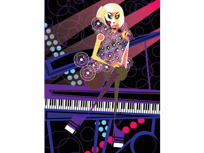 Lady Gaga caricature illustrator lady gaga music pop star vector