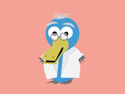 Professor Platypus anthropomorphic illustration platypus