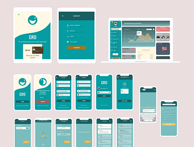 GRO ( Responsive Mobile Pay App ) app figmatool graphic design responsiveapp ui ux