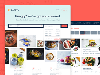 Hungry? We've got you covered. branding design desktop layout marketing mobile uidesign uxdesign