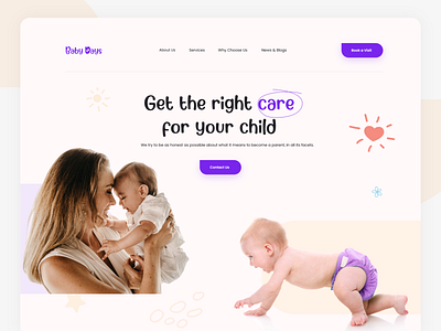 Baby Care app design icon typography ui ux
