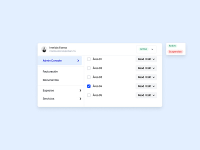 Modal Settings User