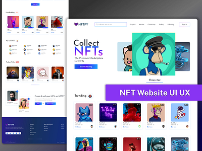 NFTFY branding graphic design nft ui ui design uiux user interface ux design web ui