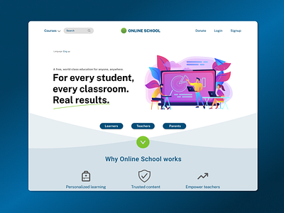 Online School graphic design online school ui ui design uiux user interface