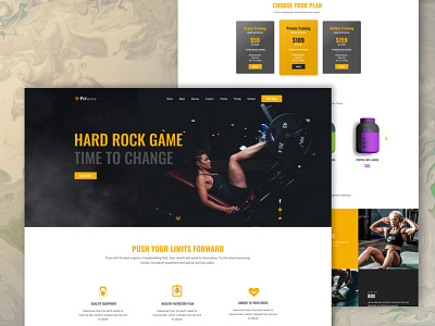 Gym landing page uiux design