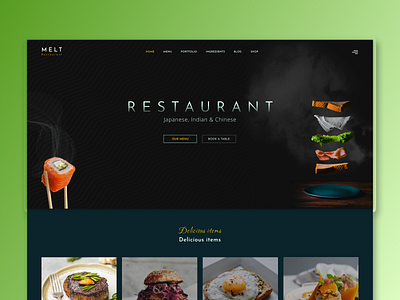 Web Ui Design for a restaurant design graphic design ui ui design uiux user interface