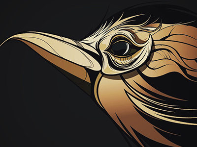 Biiiird bird digital illustration vector wip