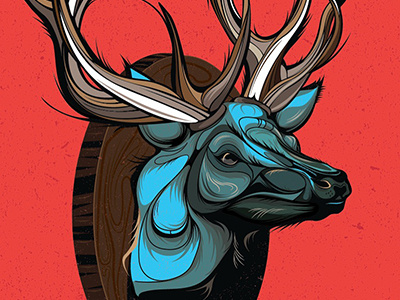 Deer art deer design hunter illustration illustrator steve steve tipton tipton vector