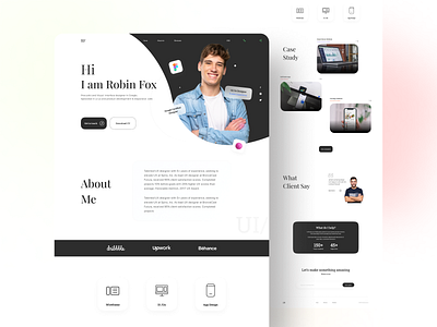 Personal Portfolio adobe branding design figma illustration portfolio typography ui uiux ux vector