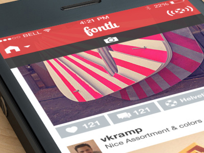 Fontli - redesign iphone typography app