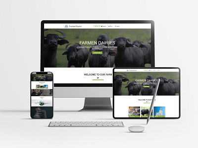 Farmen Dairies | Website UI Design app branding design illustration ui ux website design