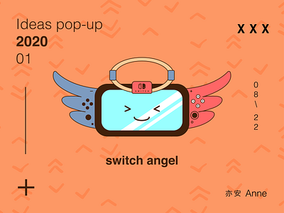 Ideas pop up | digital product + angel angel art design digitalproductdesign flat icon illustration lineart logo minimal orange red simplify switch switchgame switchgames ui vector yellow