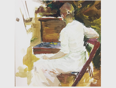 White Dress - Oil Painting