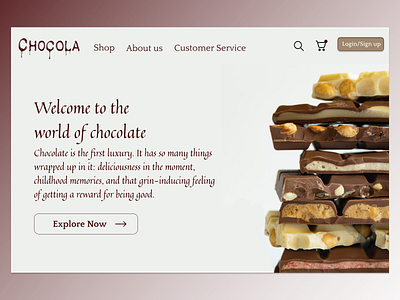 Chocola branding design figma landing page ui ux