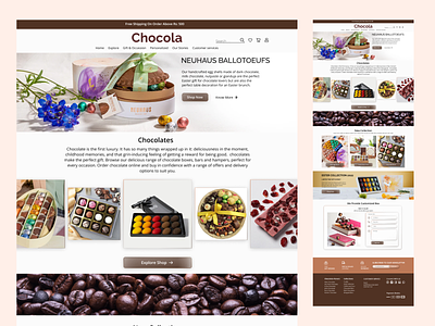 chocola redesign landing page design figma landing page ui
