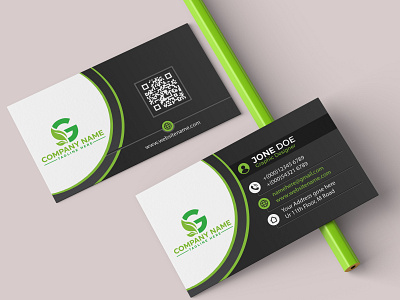 Business Card Design branding business card graphic design horizontal business card