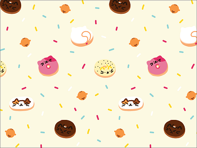 Doughnut Cats cat donut doughnut pattern sprinkles