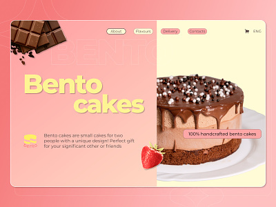 Bento cake Bakery Website bakery branding cake chpcplate design landing shop store ui ux website