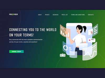 Telecommunications company Web Design