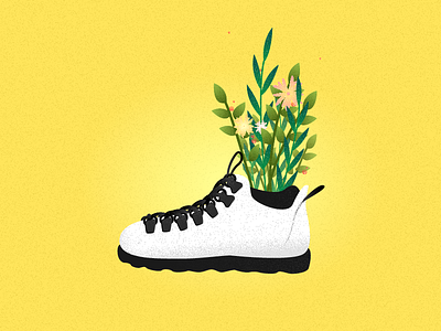 Native Spring flowers graphic design illustration native shoes spring texture